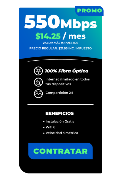 plan de internet 550 megas Manabí
