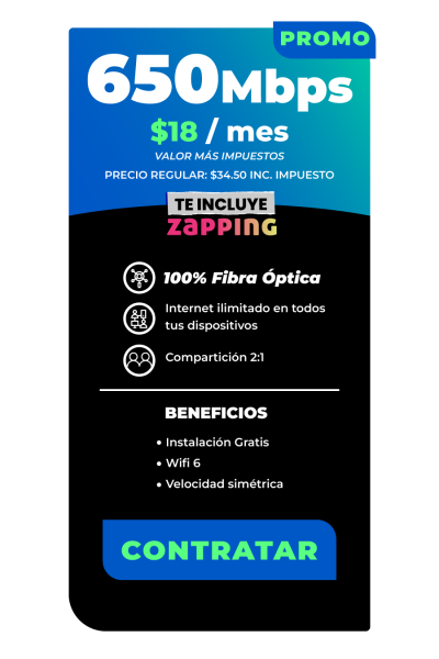 plan de internet 650 megas Manabí
