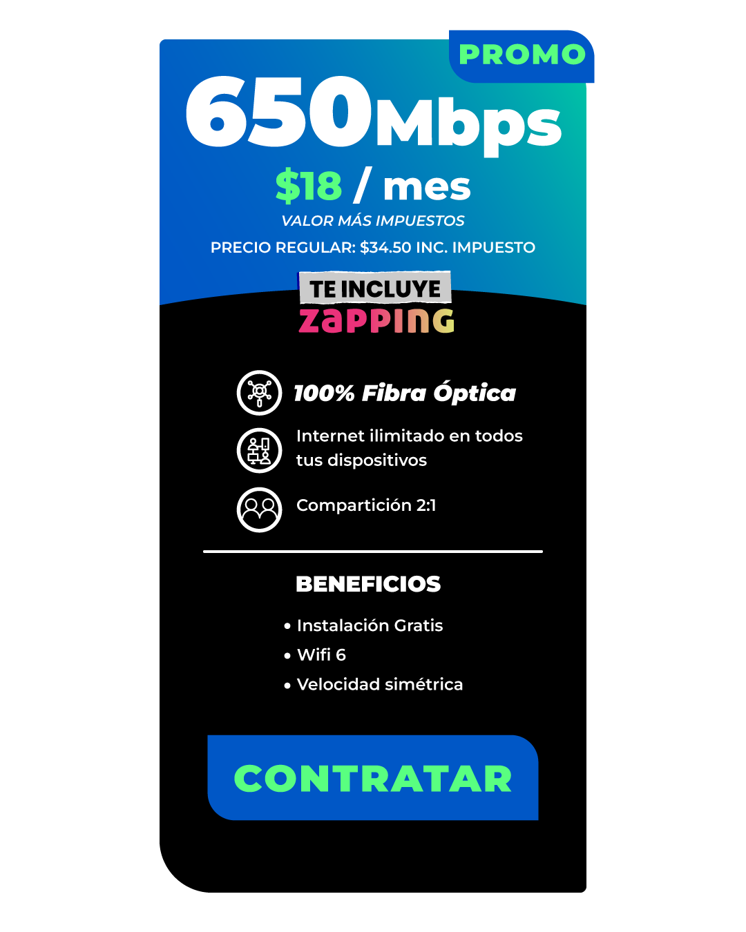 plan de internet 650 megas Manabí