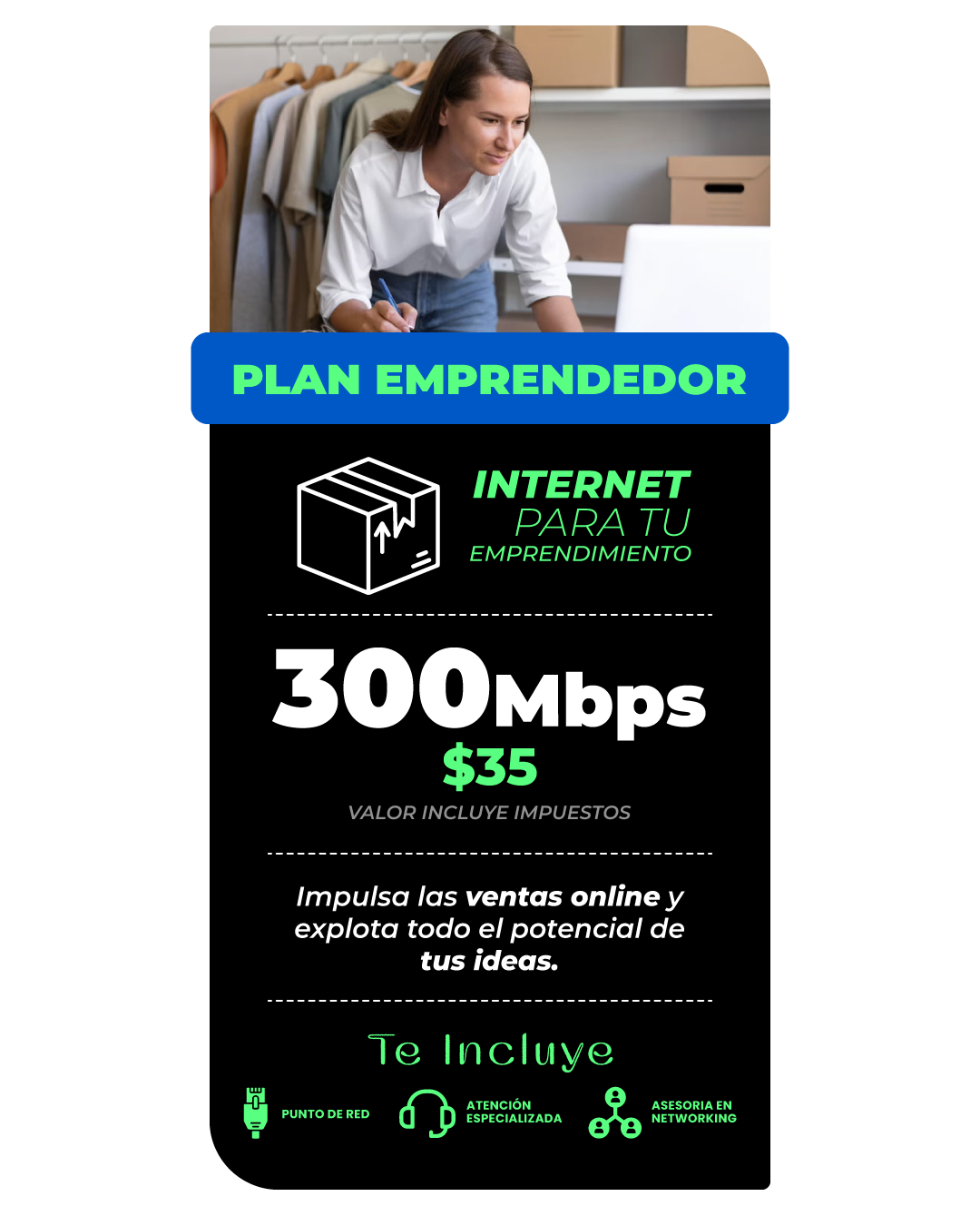 Plan empresarial 300 MBPS